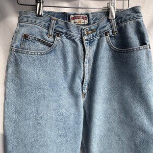 Vintage Northwest Jean Co High Waist Mom Jeans Light Wash Tapered Leg 100% Cotto